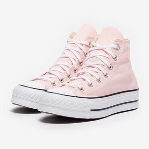 Classic High-Top Canvas Sneakers - Light Pink